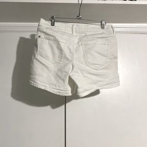 White boyfriend shorts